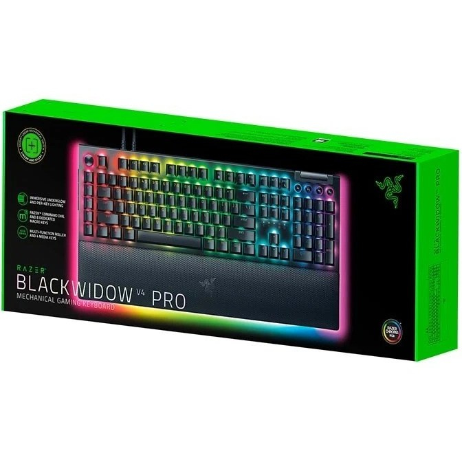 کیبورد مخصوص بازی ریزر مدل  BlackWidow V4 Pro Yellow Switch