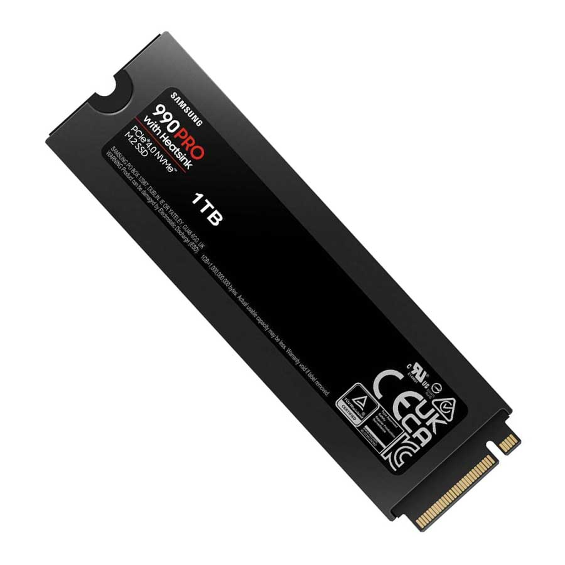 اس اس دی اینترنال PCIe Gen4 x4 سامسونگ مدل SSD SAMSUNG 990 PRO w/ Heatsink 1TB M.2 ظرفیت 1 ترابایت